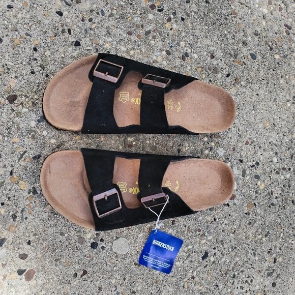 Birkenstock Arizona Softbed Black Suede (Unisex) Size EU 44 M11nerrow